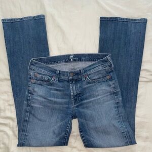 7 For All Mankind Bootcut Low Rise Dark Wash Jeans 28